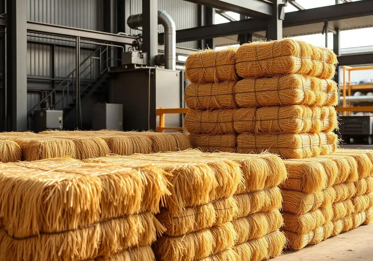 Premium Egyptian long line flax fiber bales ready for export